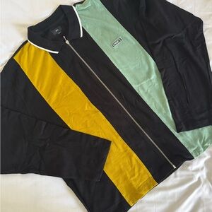 Obey Worldwide Long Sleeve Shirt Sweater Style Full Zip Up Sz XXL NWT